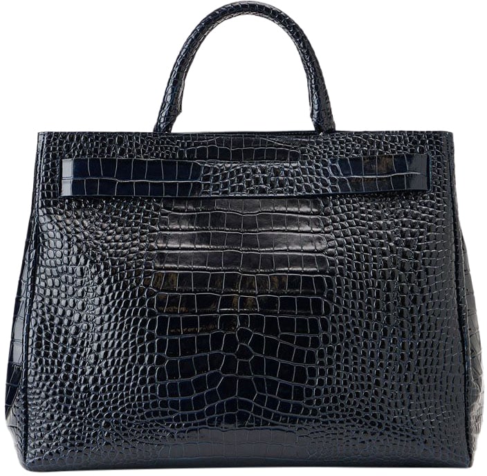 Iceberg Maxi shopper in blue calfskin Blauw
