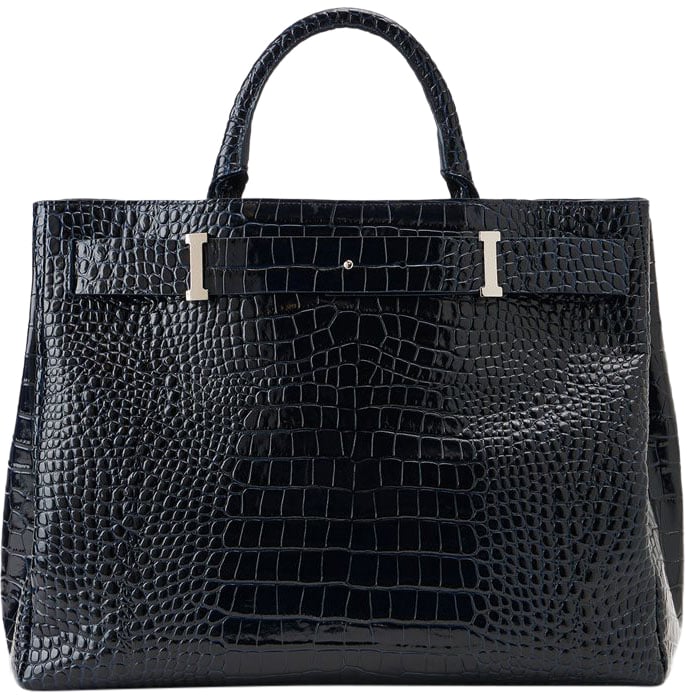 Iceberg Maxi shopper in blue calfskin Blauw