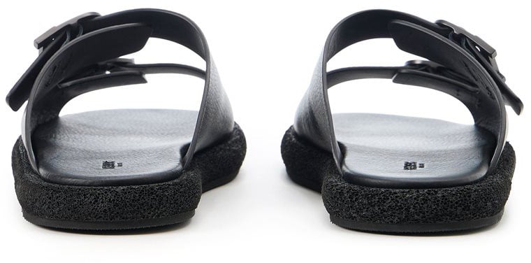 Iceberg Black slippers with double strap and buckles Zwart