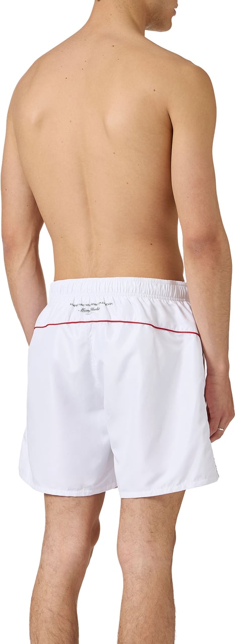 Iceberg Optic white boxer swim shorts with print Wit