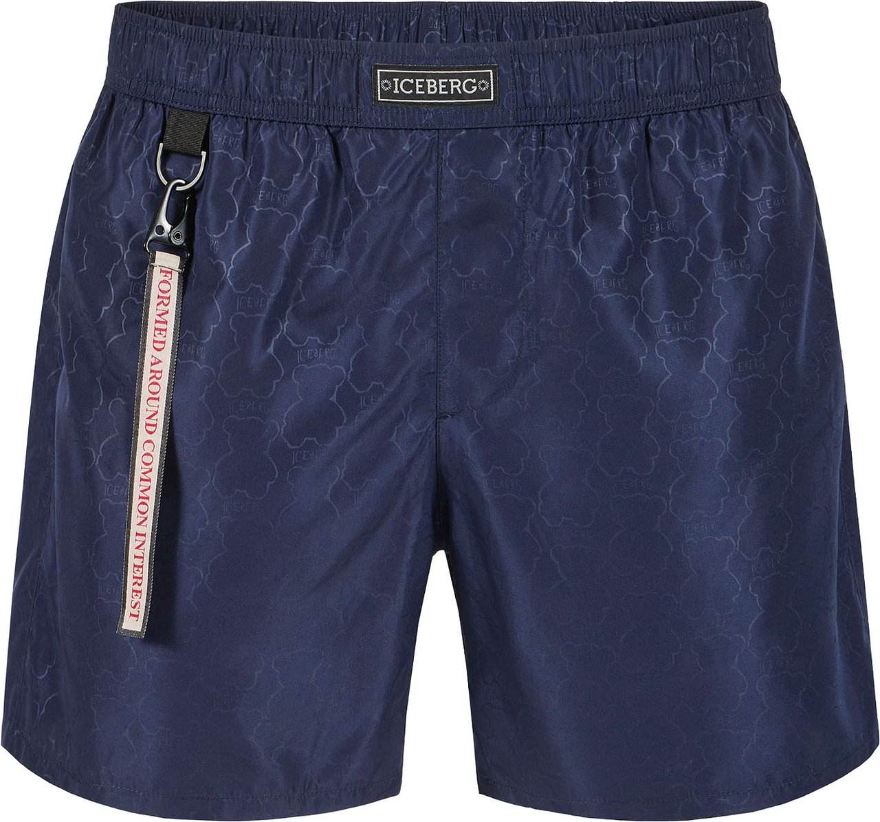 Iceberg Classic blue boxer swim shorts with zippered detail Blauw
