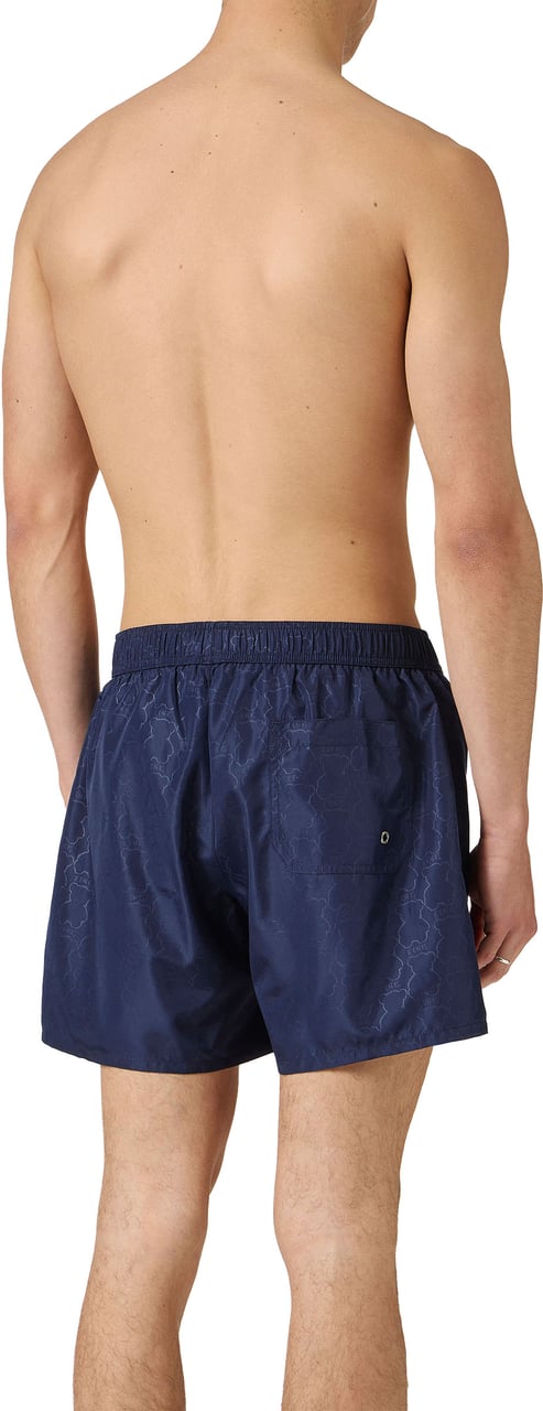Iceberg Classic blue boxer swim shorts with zippered detail Blauw