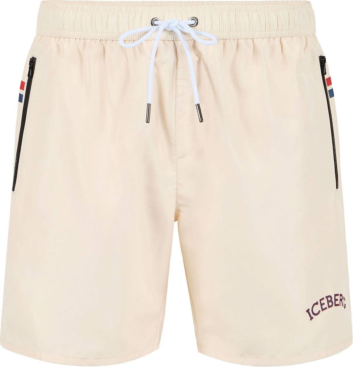 Iceberg Ecru boxer swim shorts with an essential design Wit