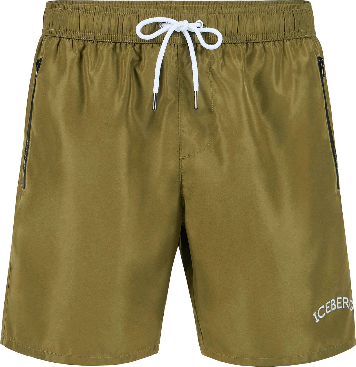 Iceberg Military boxer swim shorts with an essential design Groen