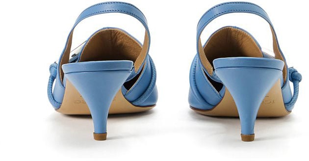 Iceberg Light blue sandals with tapered toe and strap Blauw