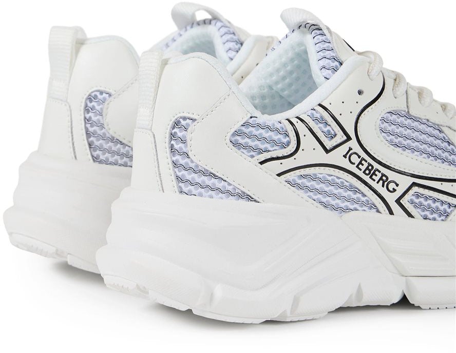 Iceberg Optic white sneakers with a sporty design Wit