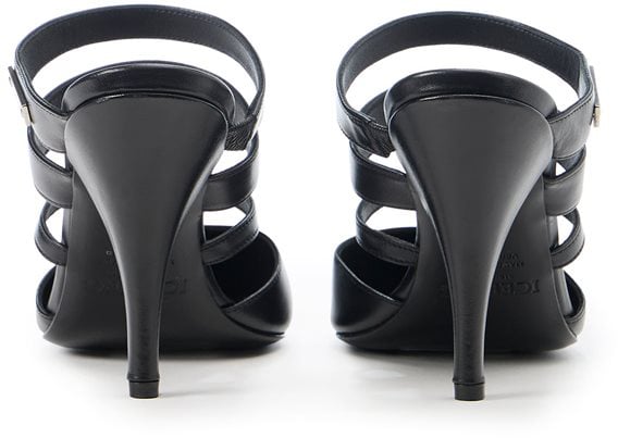 Iceberg Black sandals with straps and thin heel Zwart