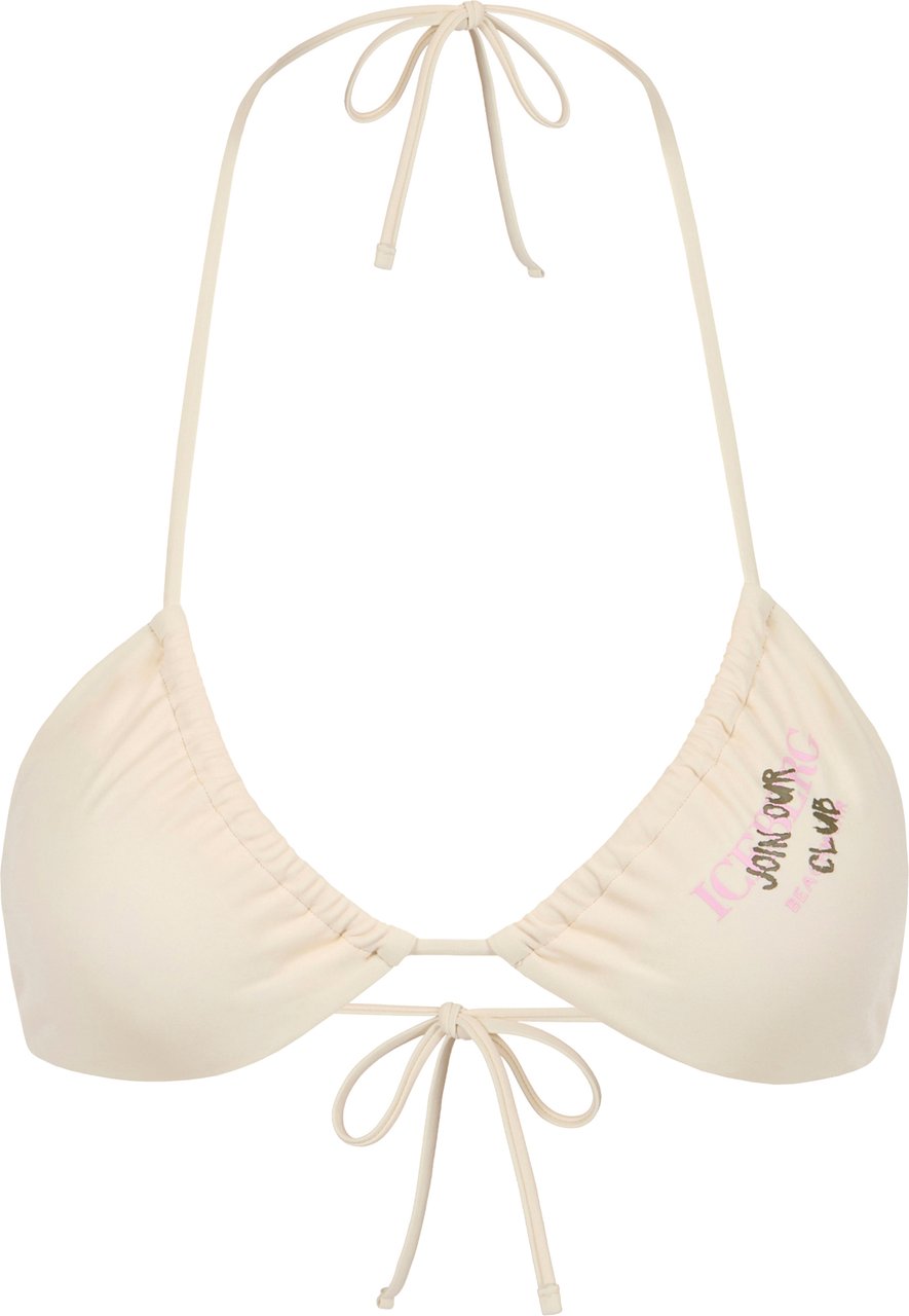 Iceberg Ecru bikini top with thin ties Wit