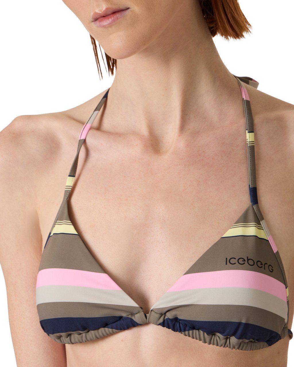 Iceberg Multi-colored striped bikini top Divers