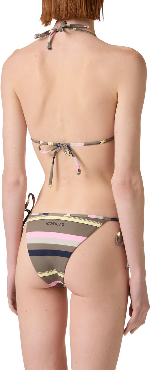 Iceberg Multi-colored striped bikini top Divers