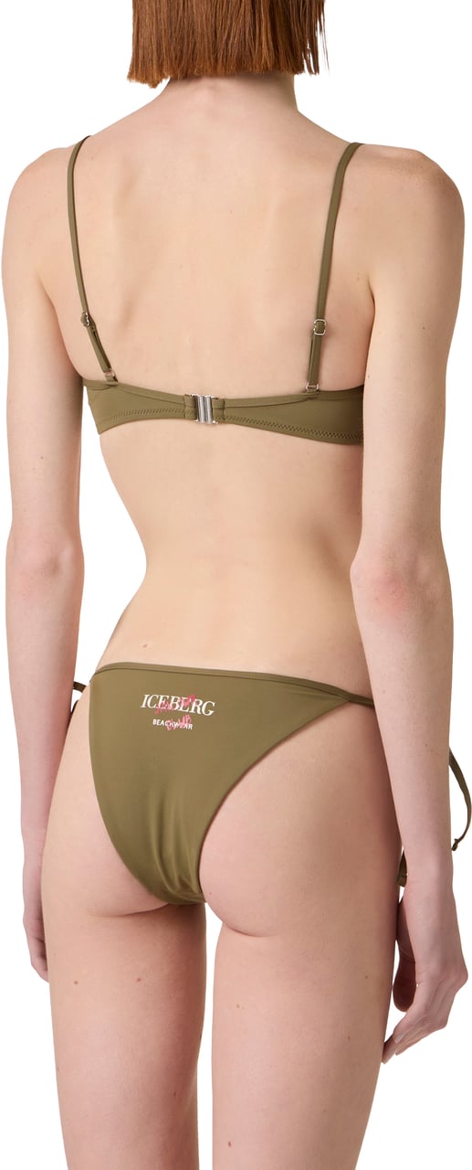 Iceberg Military bikini bottoms with ties for women Groen