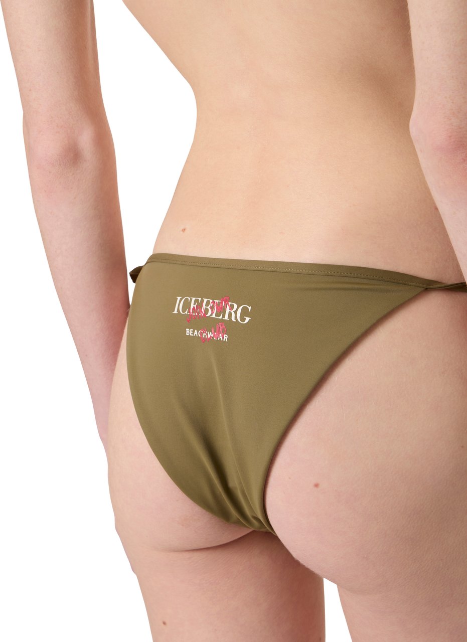 Iceberg Military bikini bottoms with ties for women Groen