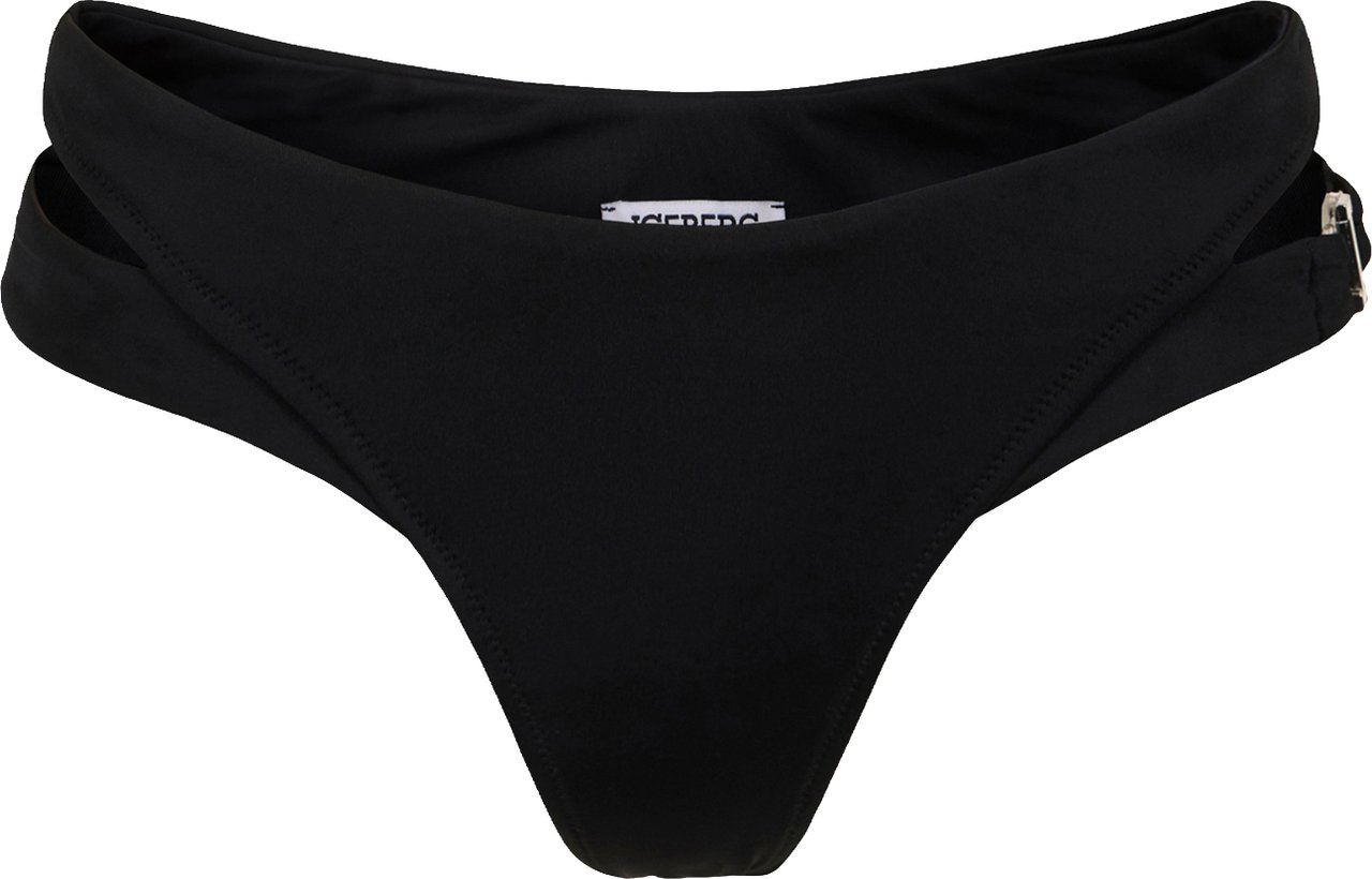 Iceberg Black bikini bottoms with a side band detail for women Zwart