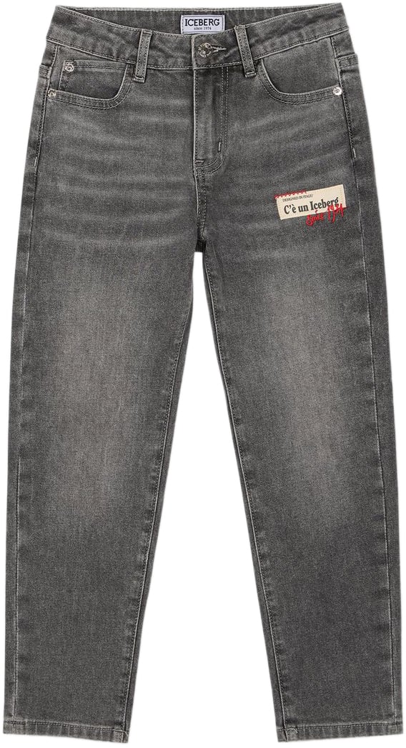 Iceberg KIDS - Faded gray 5-pocket pants for boys Grijs