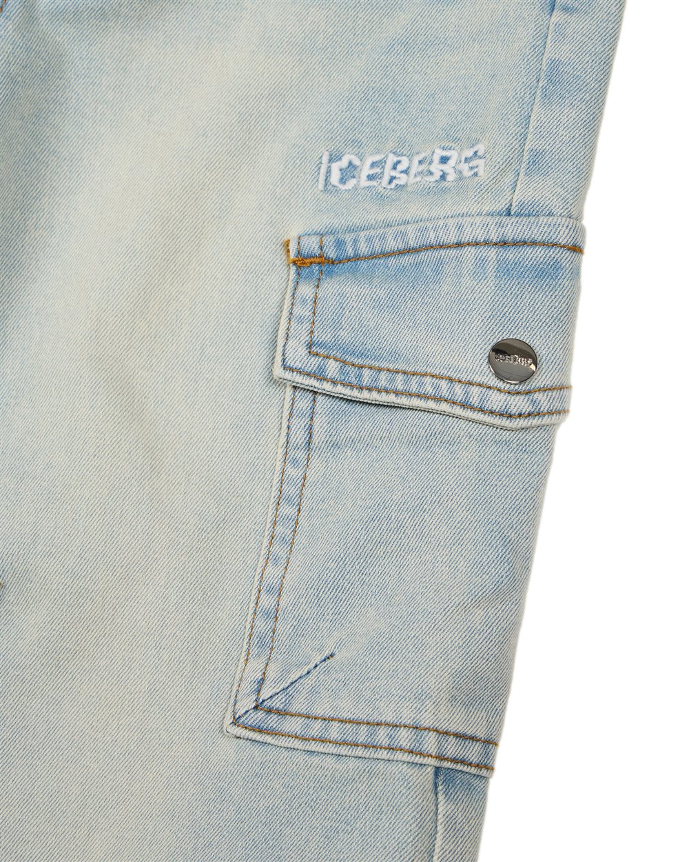 Iceberg KIDS - Light blue fabric pants for boys Blauw