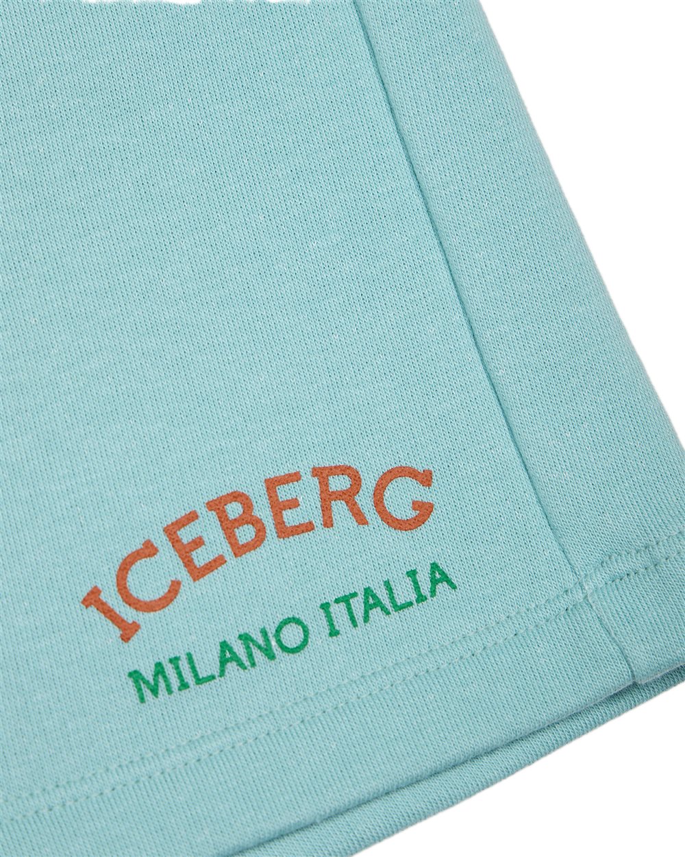 Iceberg KIDS - Green fabric Bermuda shorts for boys Groen