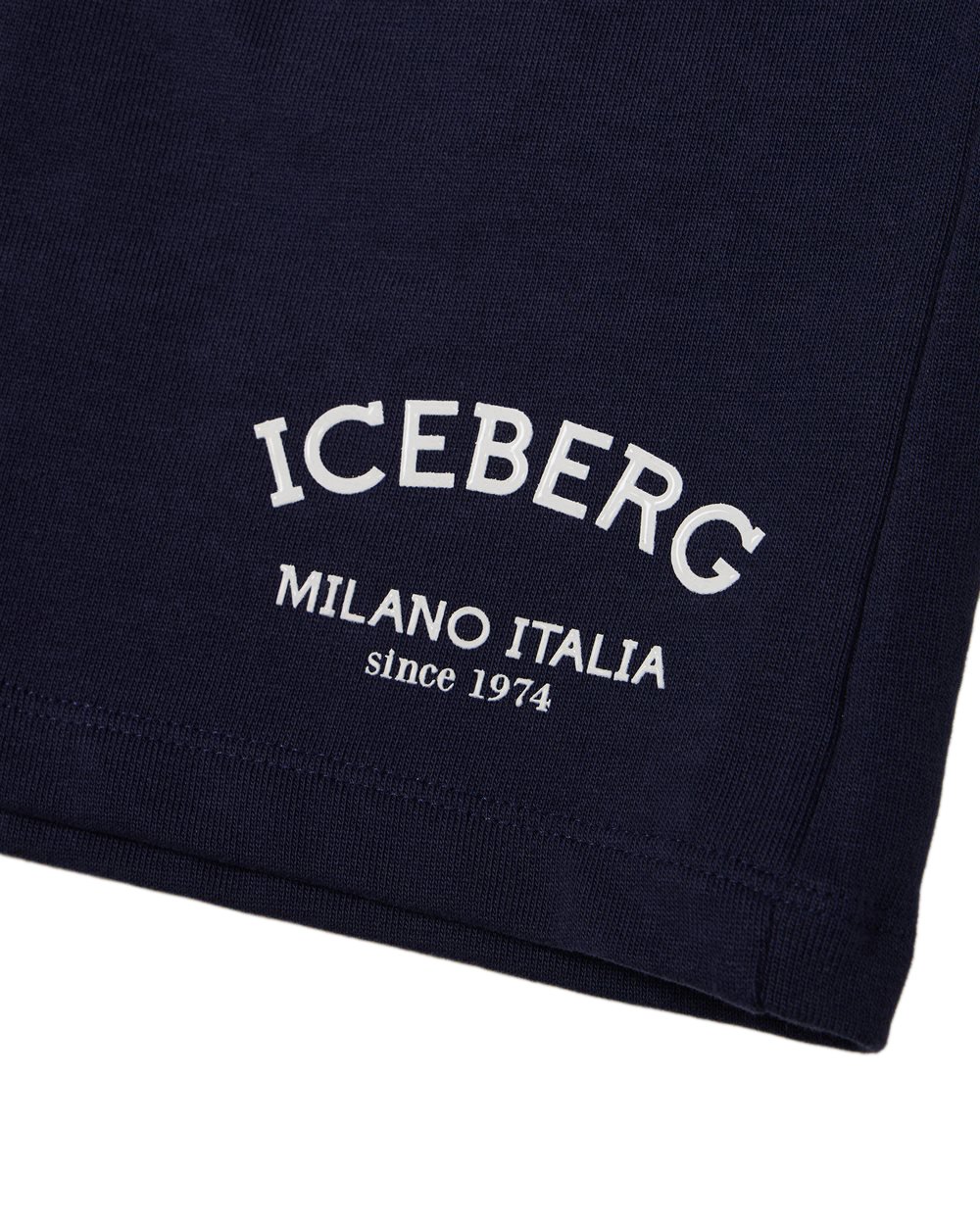 Iceberg KIDS - Classic blue jersey Bermuda shorts for boys Blauw