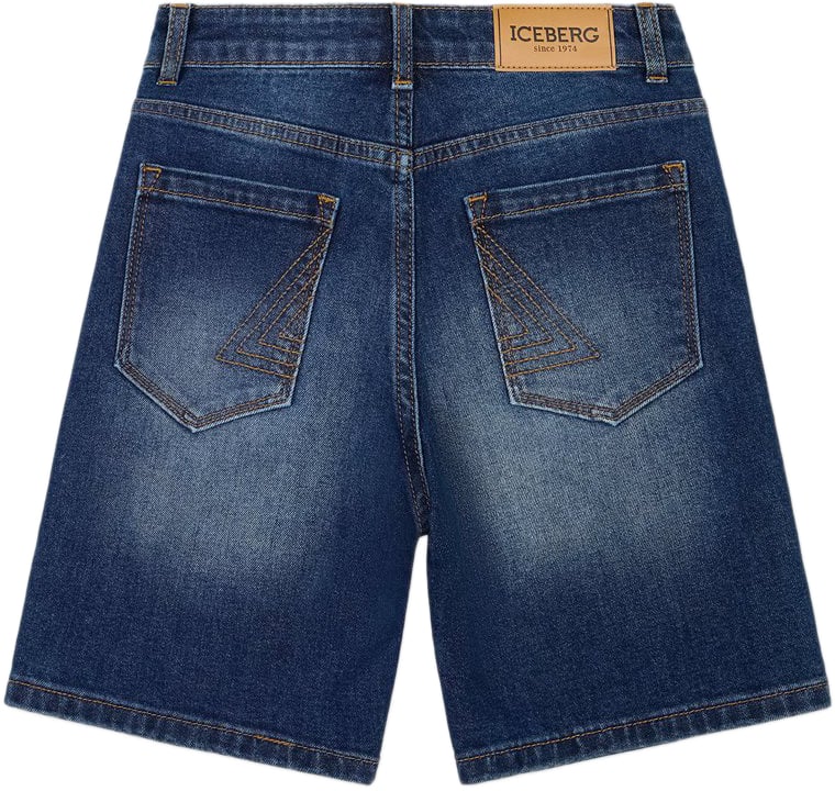 Iceberg KIDS - Indigo 5-pocket Bermuda shorts for boys Blauw