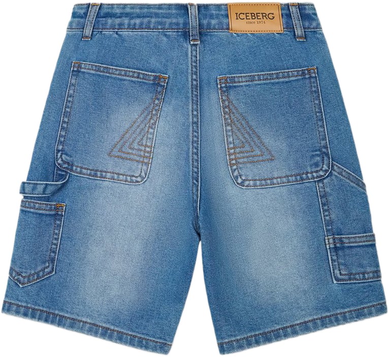 Iceberg KIDS - Indigo 5-pocket Bermuda shorts for boys Blauw