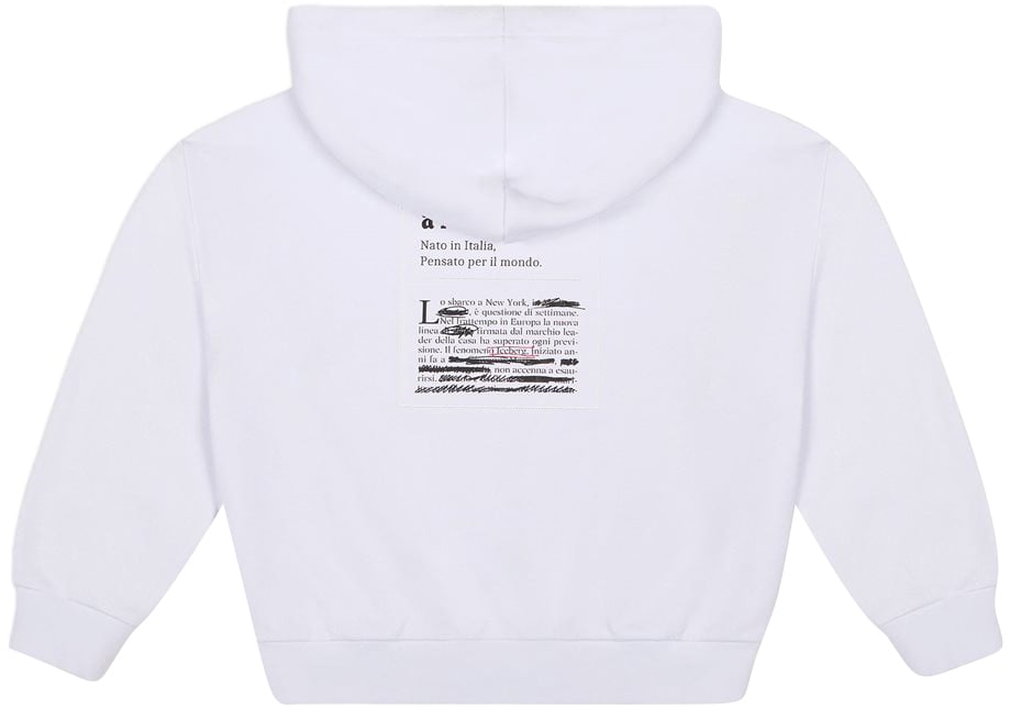 Iceberg KIDS - Optic white sweatshirt with hood for boys Wit