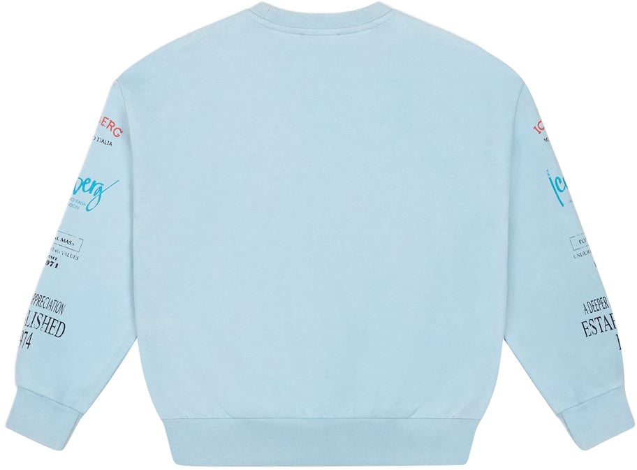 Iceberg KIDS - Light blue sweatshirt for boys with graphic print Blauw