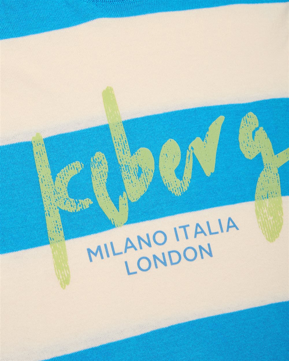 Iceberg KIDS - Light turquoise striped sweatshirt for boys Blauw