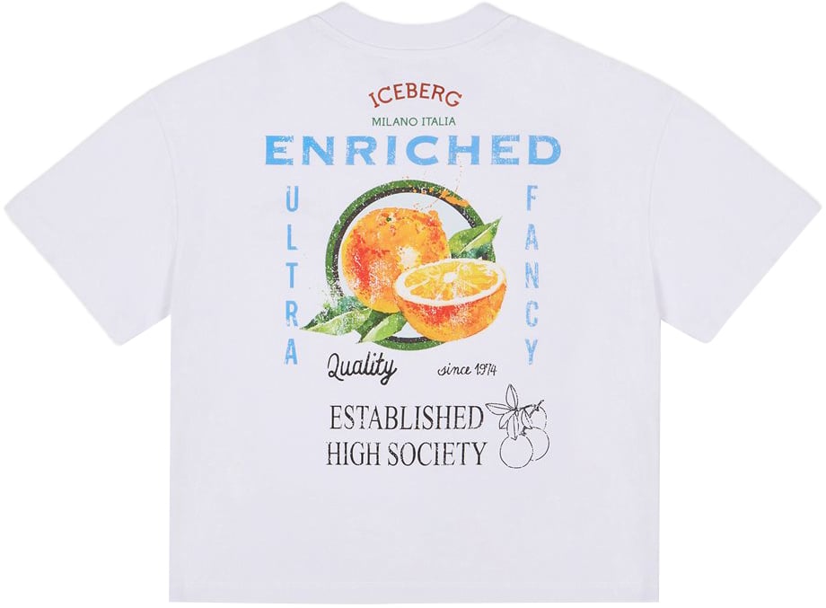 Iceberg KIDS - Optic white T-shirt for boys with logo Wit