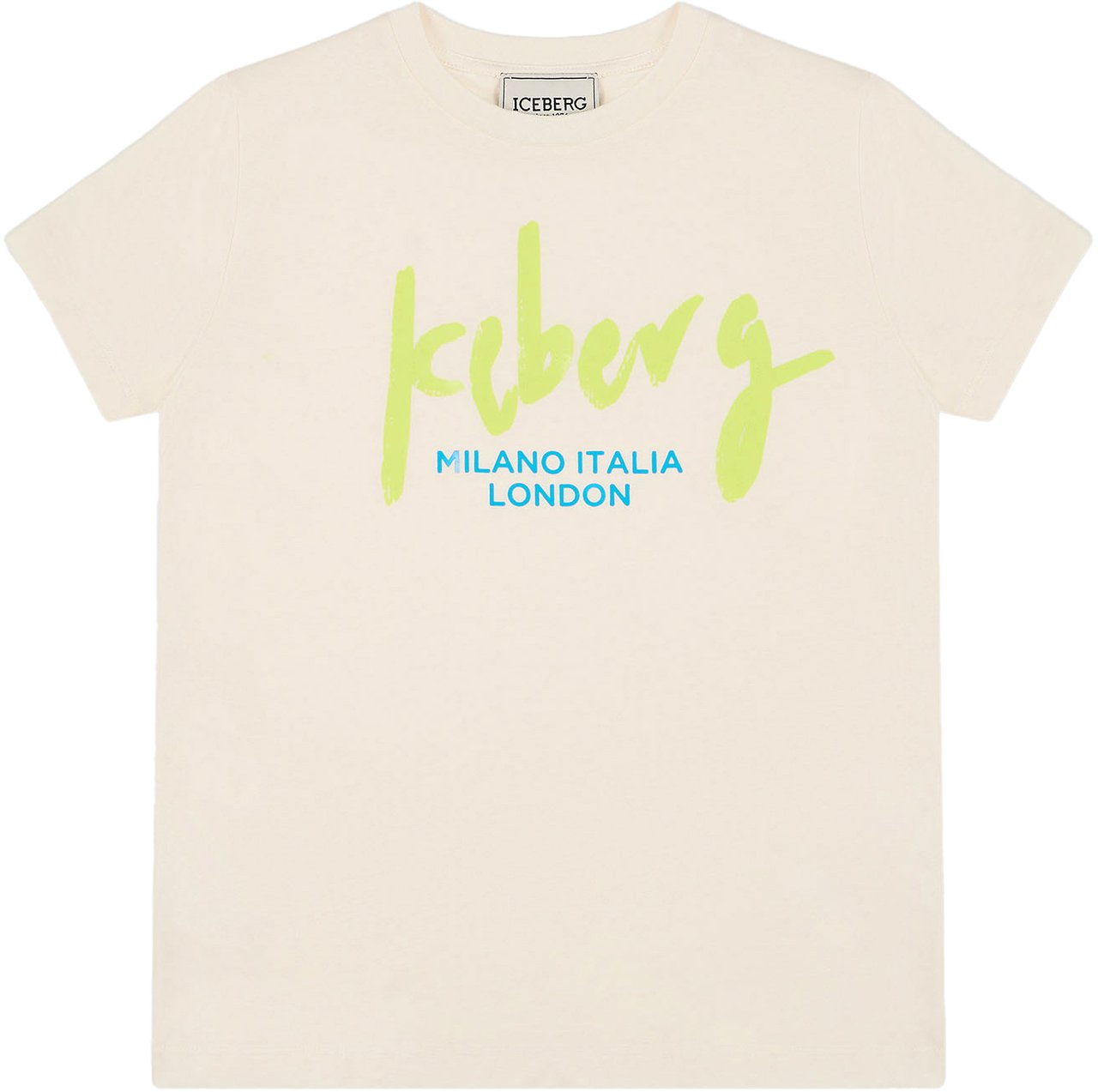 Iceberg KIDS - Cream-colored T-shirt for boys with logo Beige