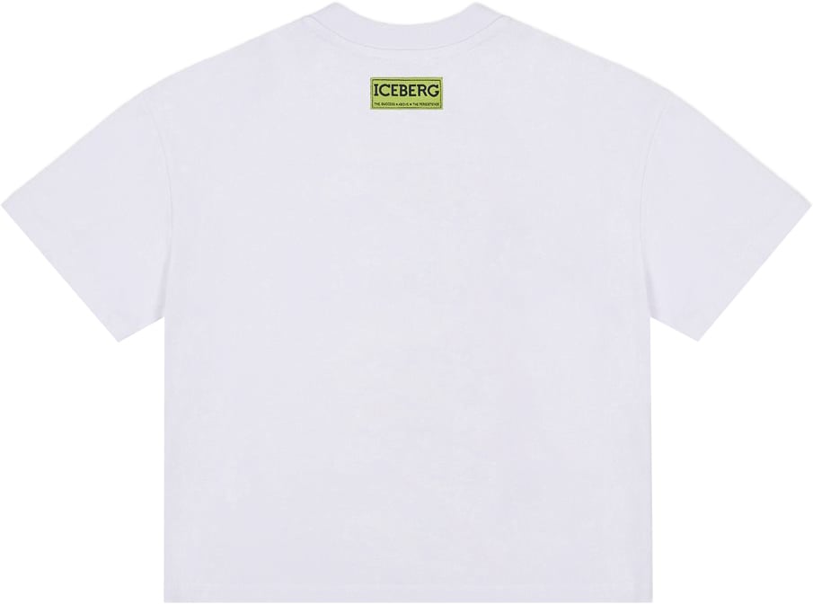 Iceberg KIDS - Optic white T-shirt for boys with print Wit