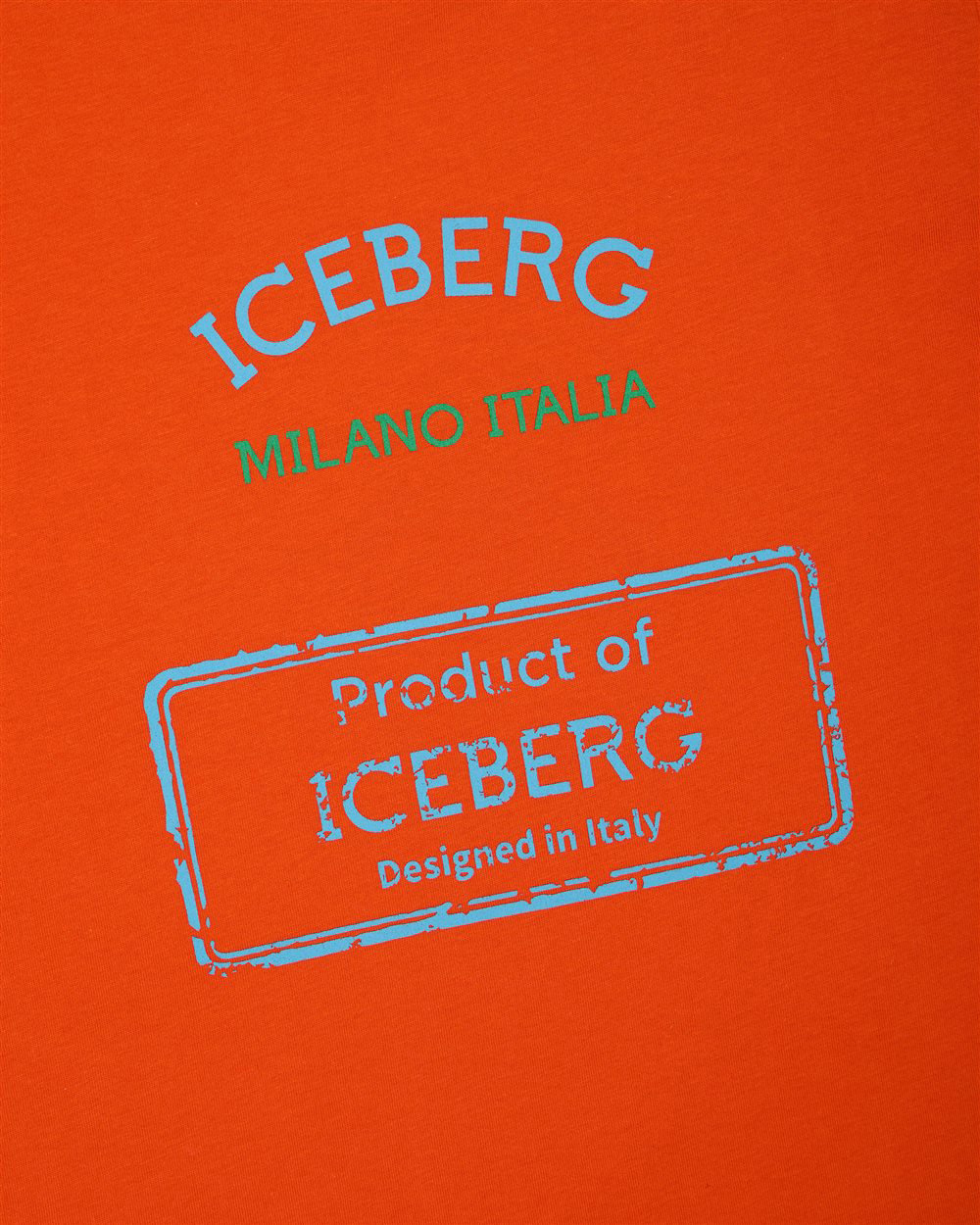 Iceberg KIDS - Bright orange T-shirt for boys with print Oranje