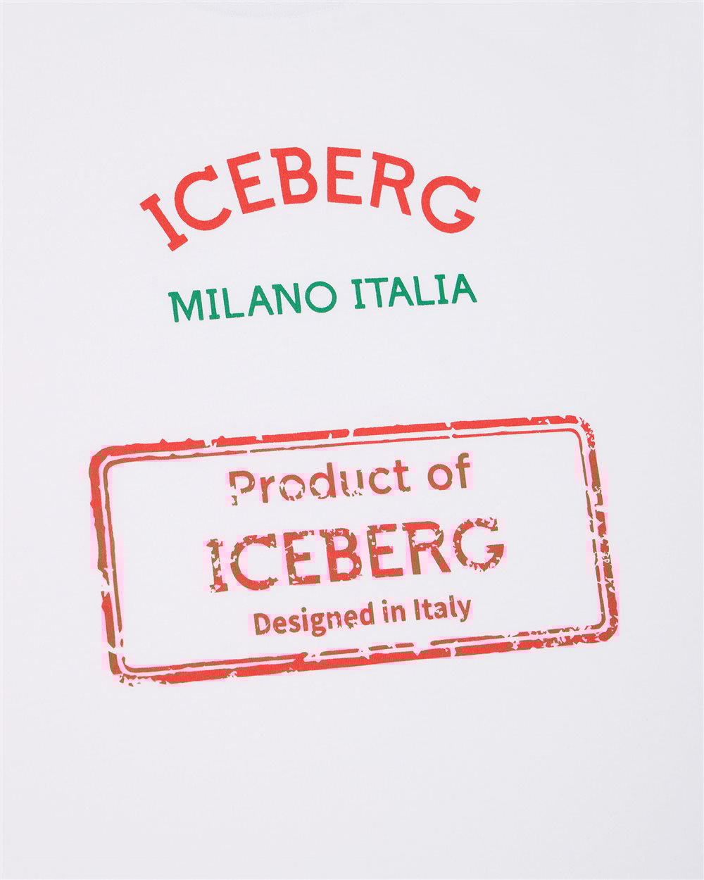 Iceberg KIDS - Optic white T-shirt for boys with print Wit