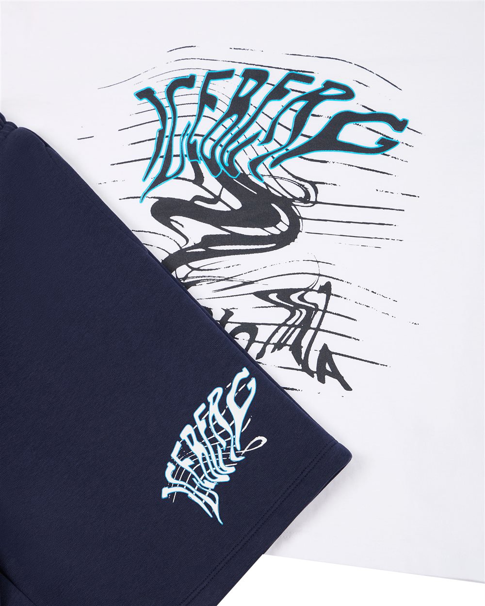 Iceberg KIDS - Classic blue sweatshirt and Bermuda shorts outfit Blauw