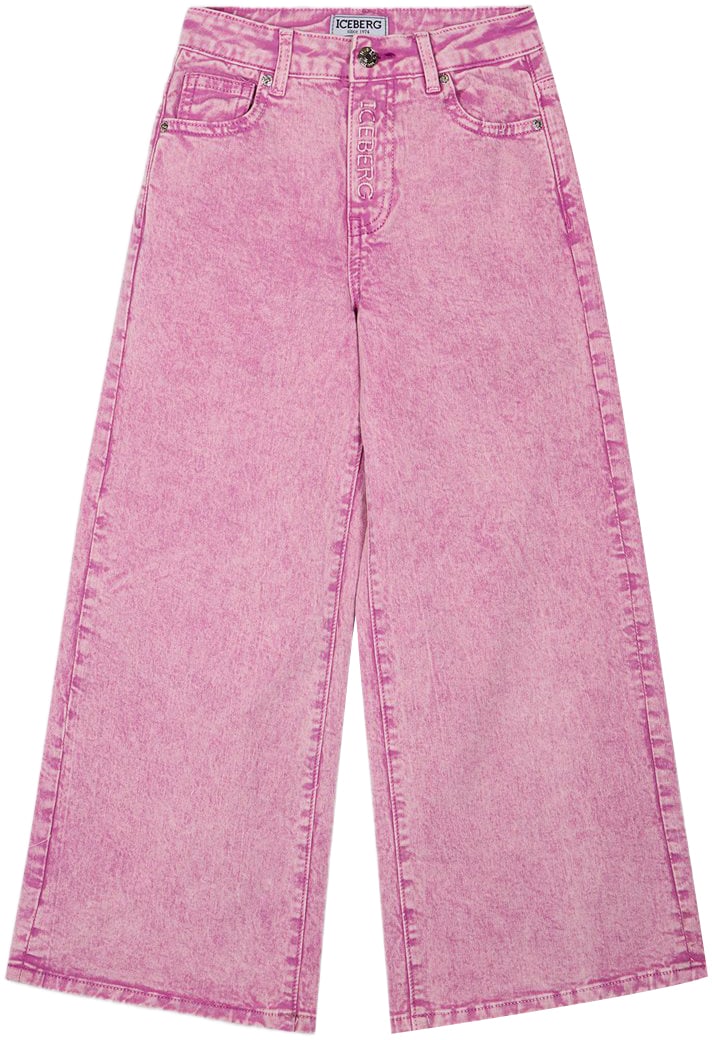 Iceberg KIDS - Hydrangea-colored 5-pocket pants for girls Paars