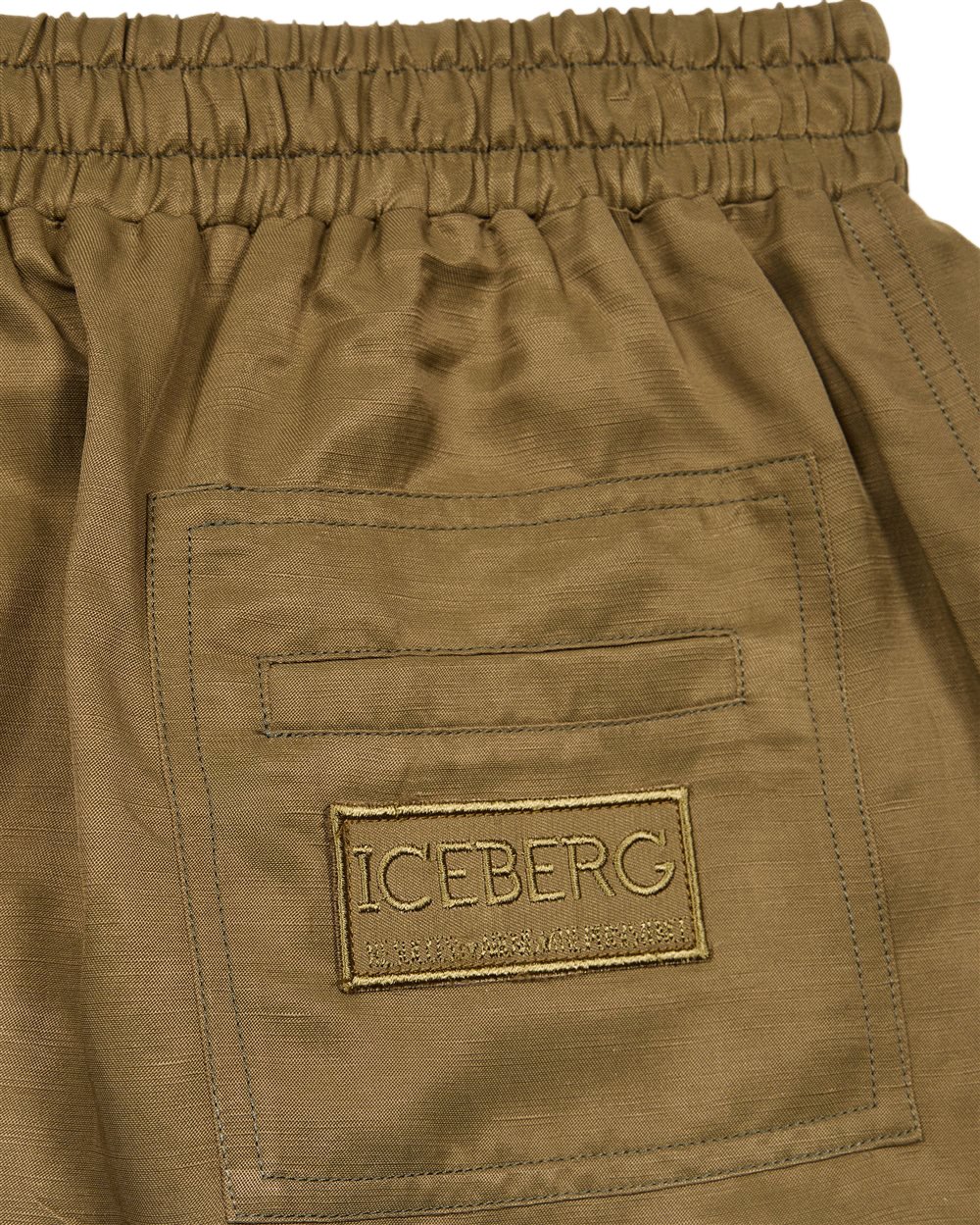 Iceberg KIDS - Military green-colored fabric skirt for girls Groen