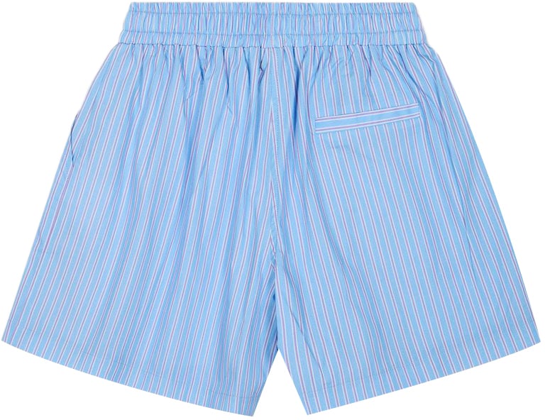 Iceberg KIDS - Light blue fabric shorts for girls with print Blauw