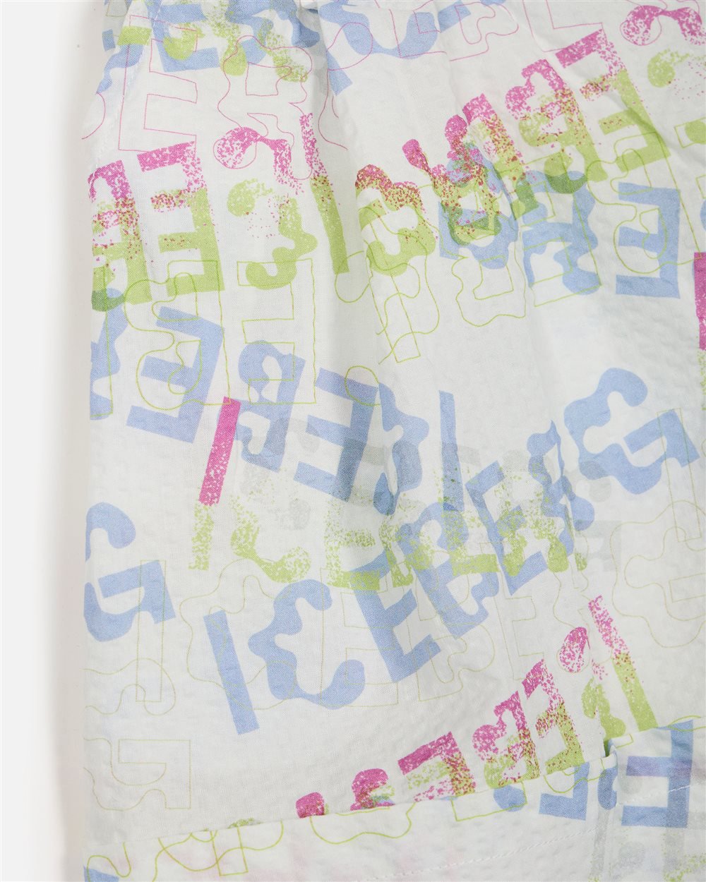 Iceberg KIDS - Optic white shorts in patterned fabric for girls Wit