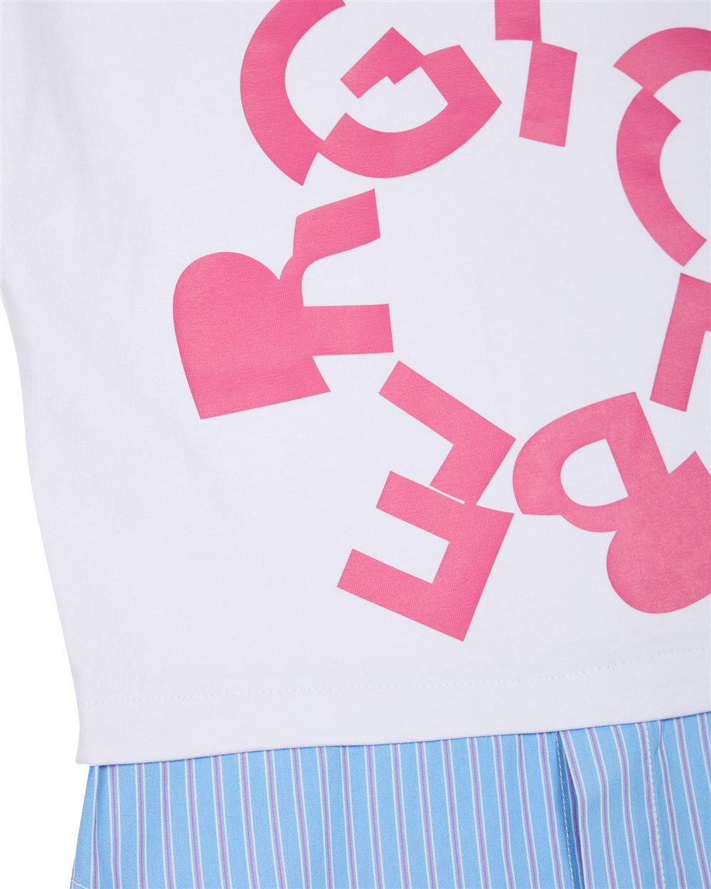 Iceberg KIDS - Optic white jersey T-shirt for girls with print Wit