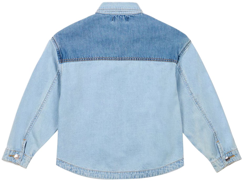 Iceberg KIDS - Indigo denim jacket for girls with pockets Blauw