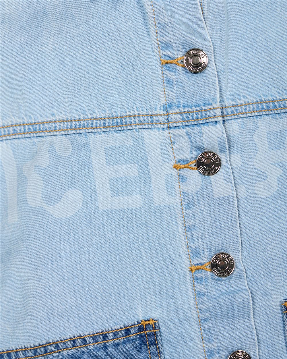 Iceberg KIDS - Indigo denim jacket for girls with pockets Blauw