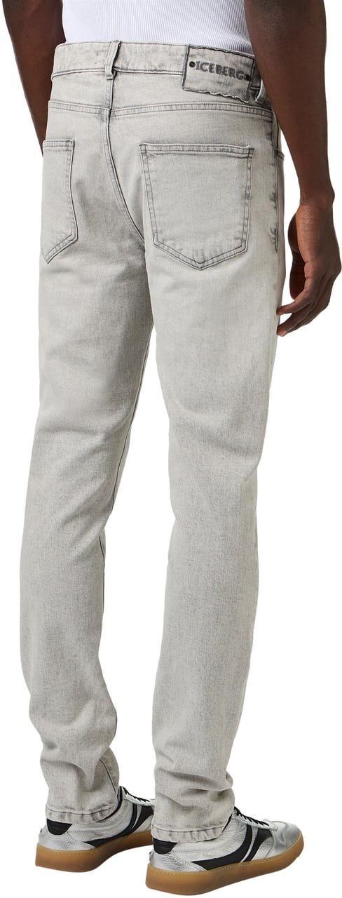 Iceberg Slim fit black 5-pocket denim pants Grijs