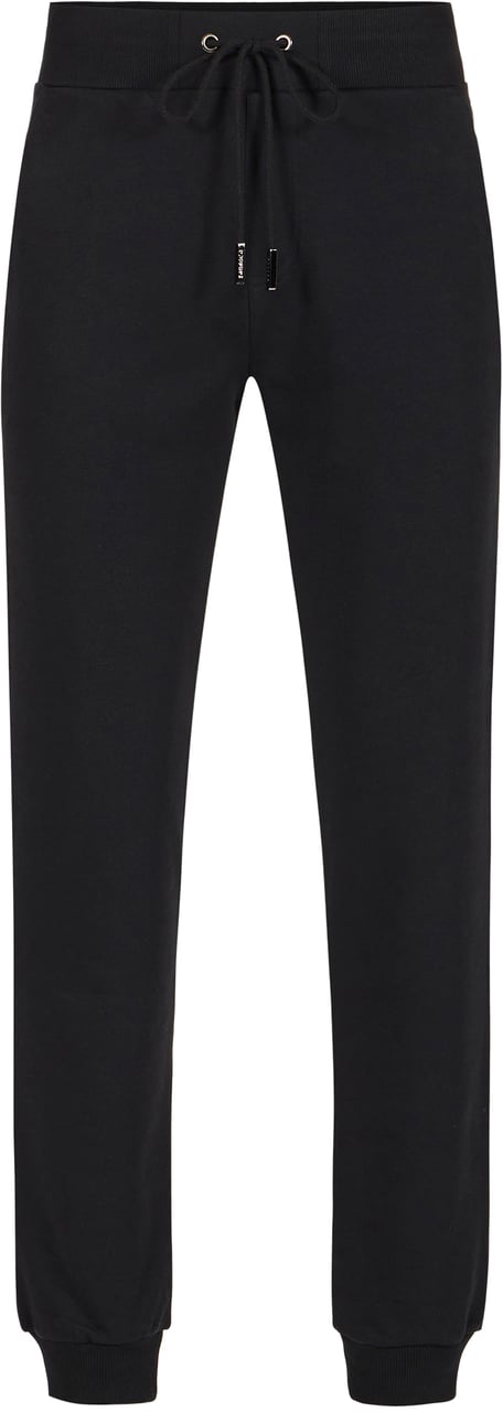Iceberg Regular fit black cotton fleece jogging pants Zwart