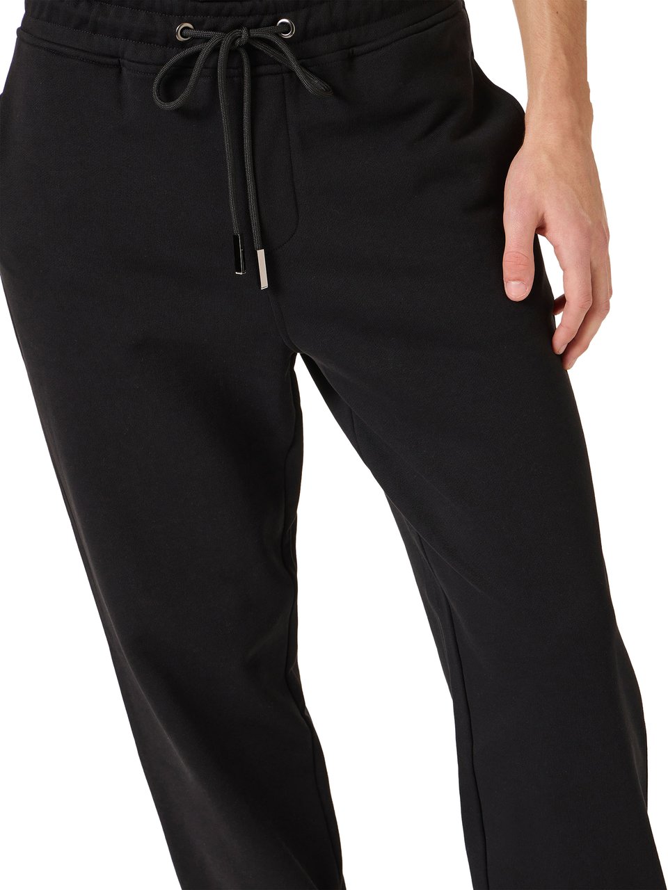 Iceberg Comfort fit black cotton fleece jogging pants Zwart