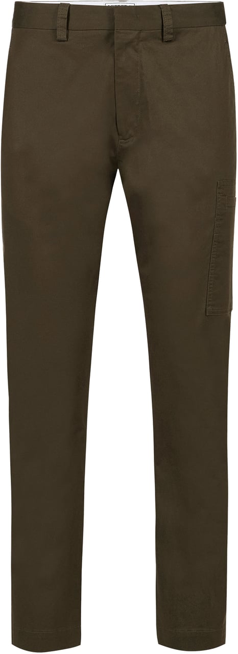 Iceberg Dark military green regular fit pants in stretch gabardine Groen