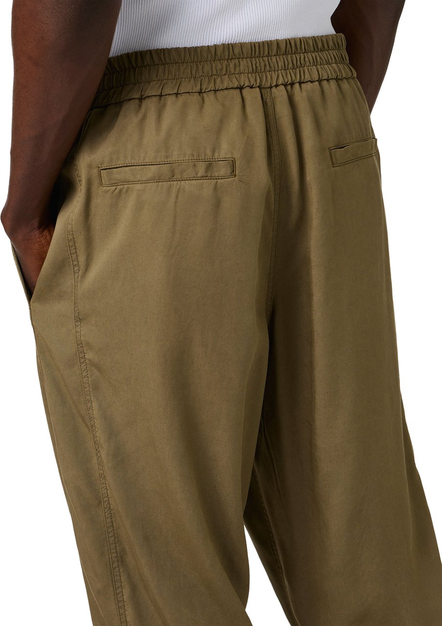 Iceberg Khaki new fit pants in technical fabric with elastic waistband Groen