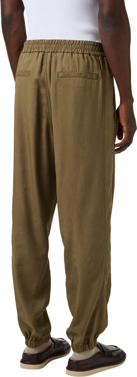 Iceberg Khaki new fit pants in technical fabric with elastic waistband Groen