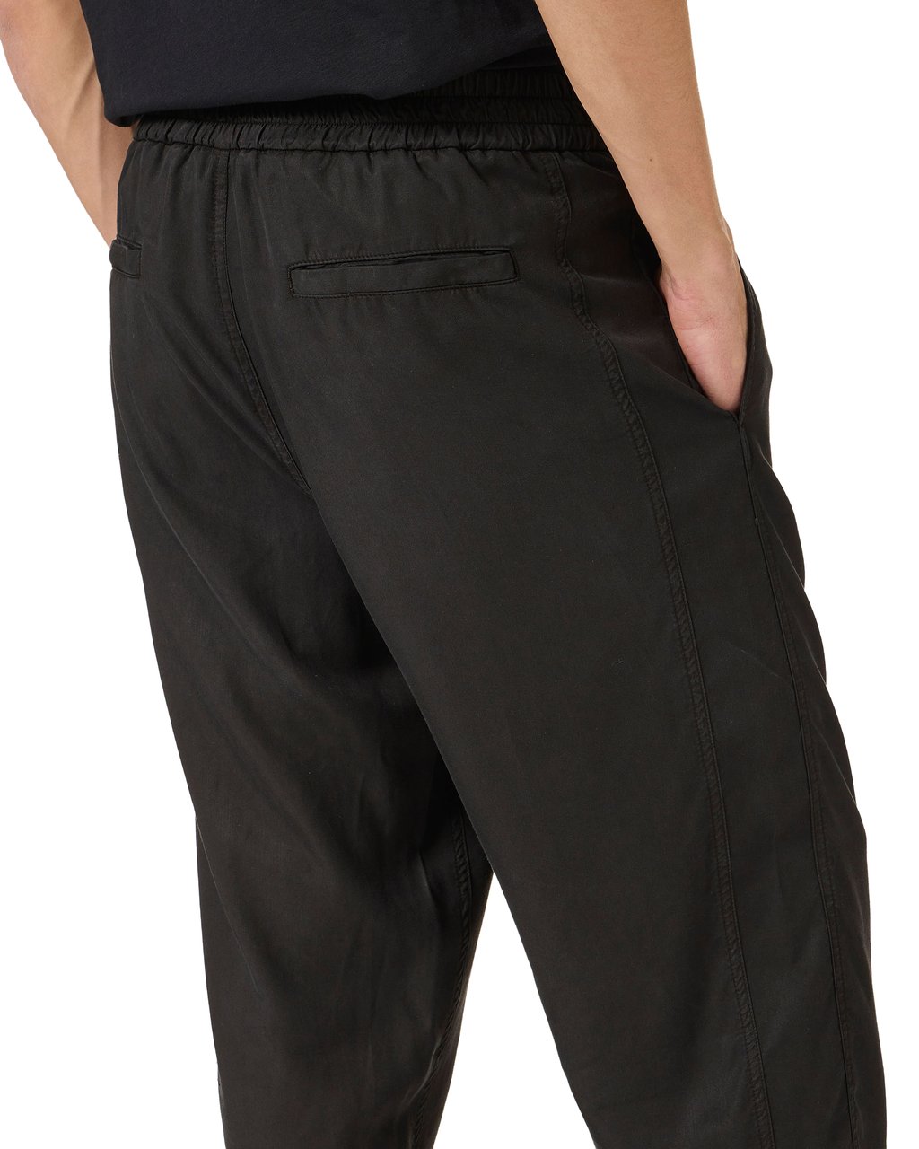 Iceberg Black new fit pants in technical fabric with elastic waistband Zwart