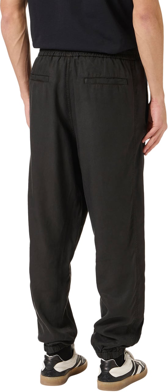 Iceberg Black new fit pants in technical fabric with elastic waistband Zwart