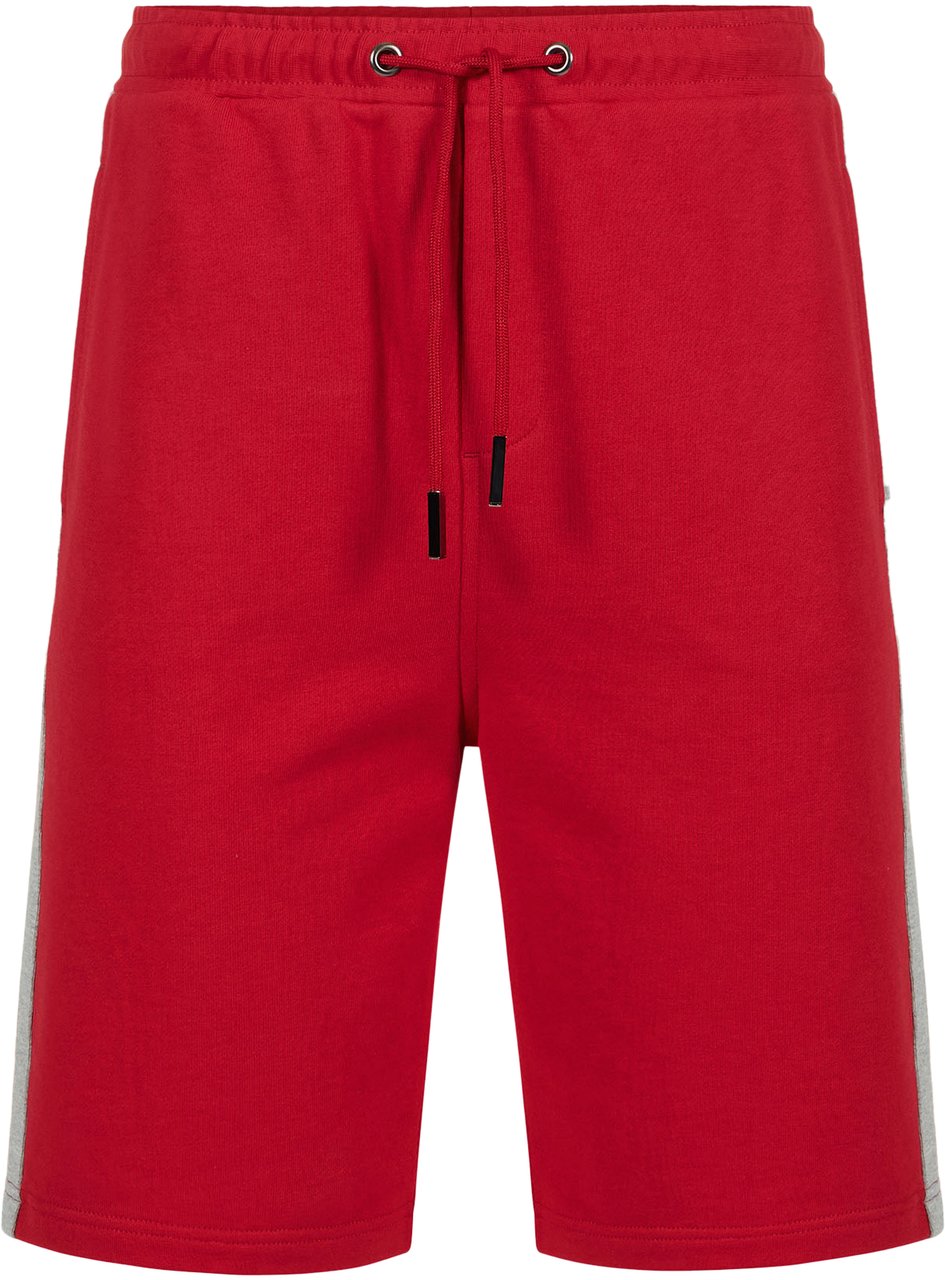 Iceberg Red and gray slim fit cotton jersey Bermuda shorts Divers