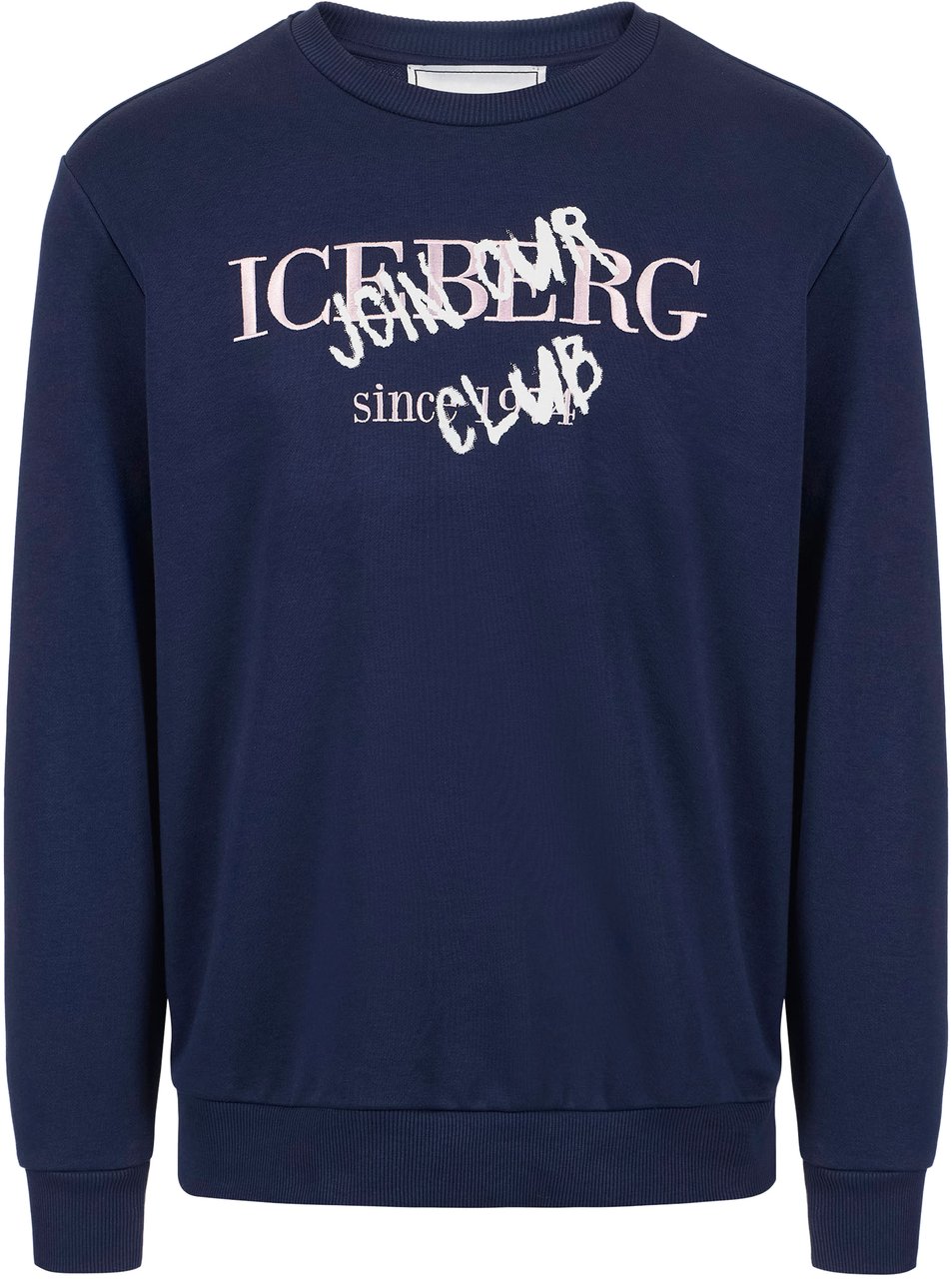 Iceberg Blue slim fit crew neck sweatshirt, made from a fleece fabric Blauw