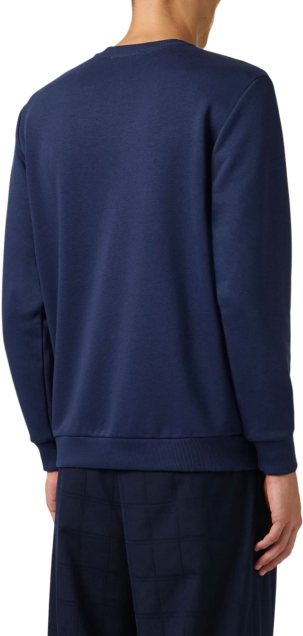 Iceberg Blue slim fit crew neck sweatshirt, made from a fleece fabric Blauw